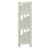 4-Shelf Corner Folding Bookcase-White - Casual Home