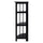 4-Shelf Corner Folding Bookcase-Black - Casual Home