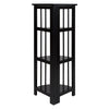 4-Shelf Corner Folding Bookcase-Black - Casual Home