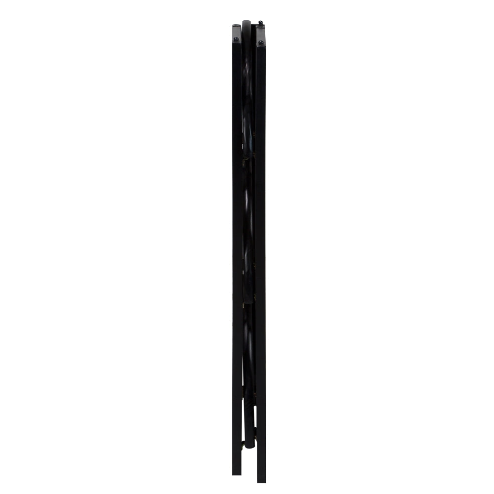4-Shelf Corner Folding Bookcase-Black - Casual Home