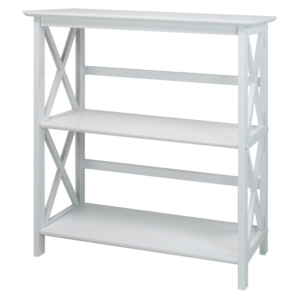 Montego 3-Shelf Bookcase-White - Casual Home