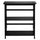 Montego 3-Shelf Bookcase-Black - Casual Home