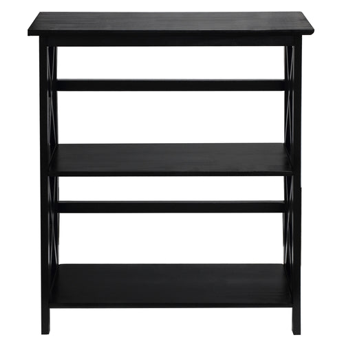 Montego 3-Shelf Bookcase-Black - Casual Home
