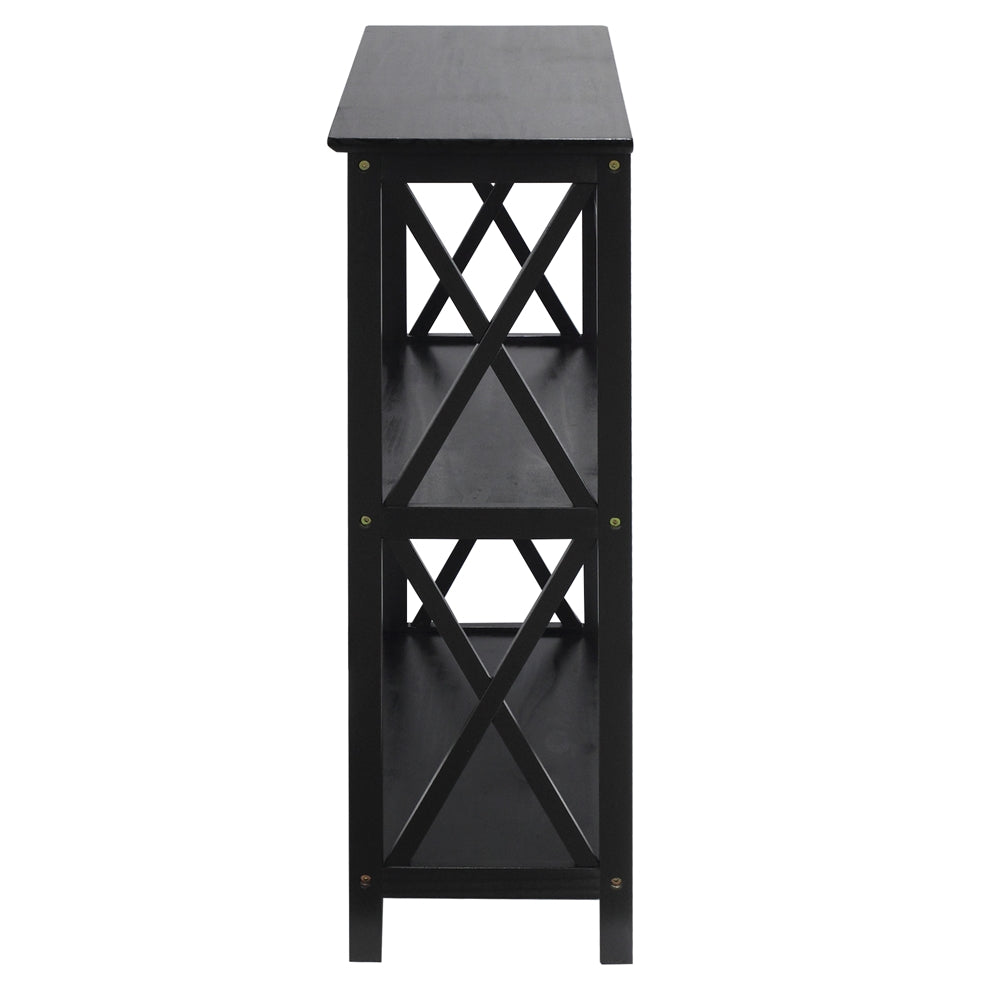 Montego 3-Shelf Bookcase-Black - Casual Home