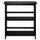 Montego 3-Shelf Bookcase-Black - Casual Home