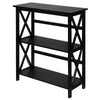 Montego 3-Shelf Bookcase-Black - Casual Home