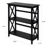 Montego 3-Shelf Bookcase-Black - Casual Home