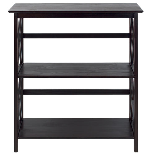 Montego 3-Shelf Bookcase-Espresso - Casual Home