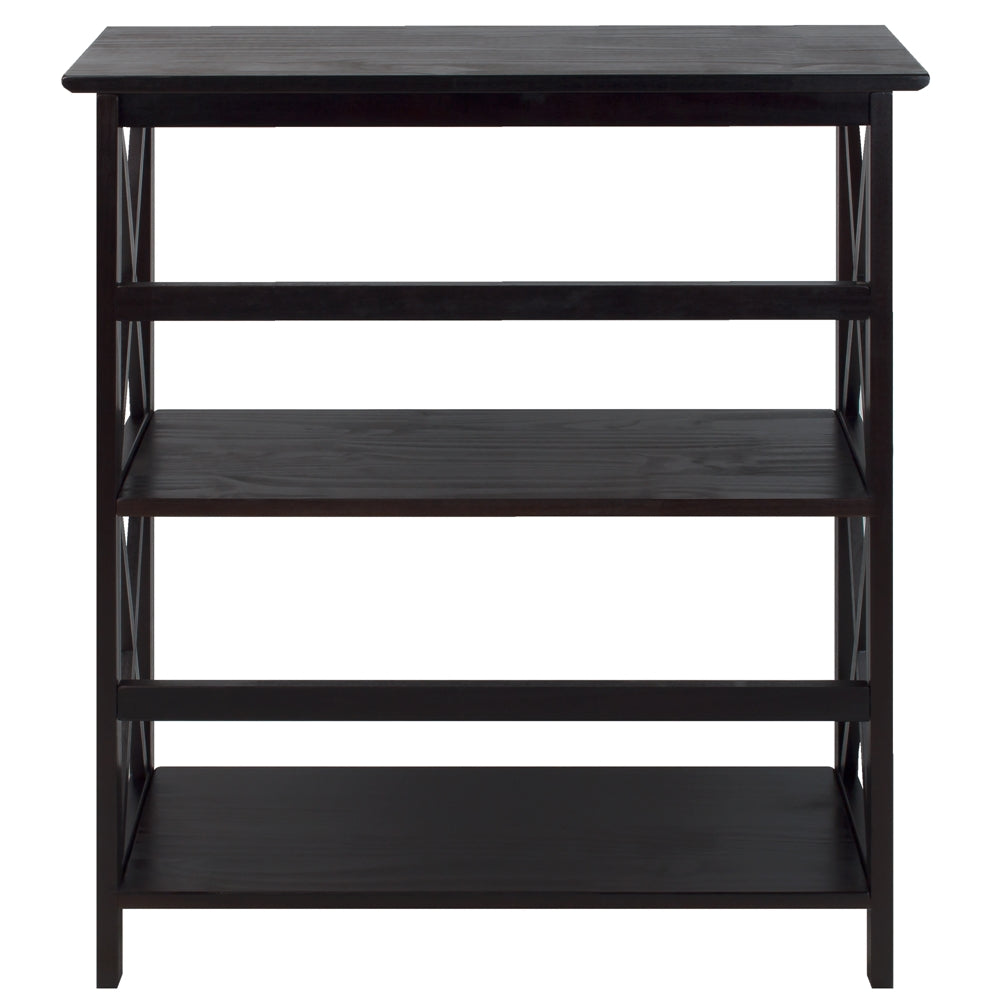 Montego 3-Shelf Bookcase-Espresso - Casual Home