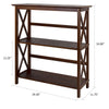 Montego 3-Shelf Bookcase-Walnut - Casual Home