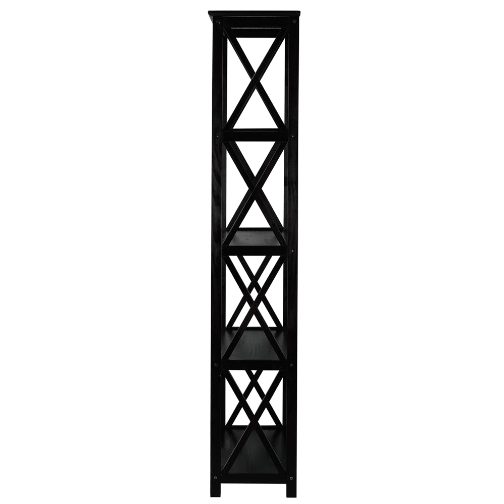 Montego 5-Shelf Bookcase-Black - Casual Home