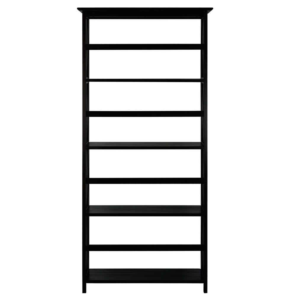 Montego 5-Shelf Bookcase-Black - Casual Home