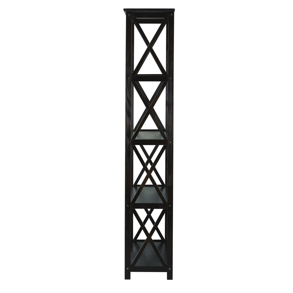 Montego 5-Shelf Bookcase-Espresso - Casual Home
