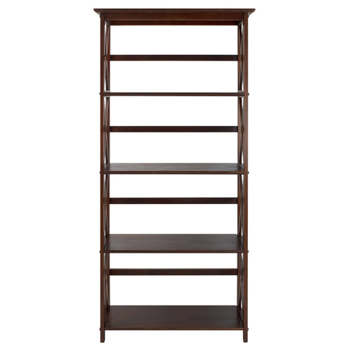 Montego 5-Shelf Bookcase-Walnut - Casual Home
