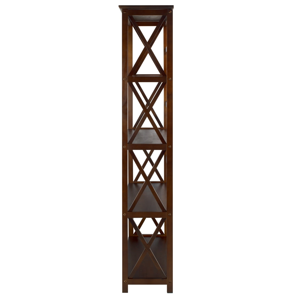 Montego 5-Shelf Bookcase-Walnut - Casual Home