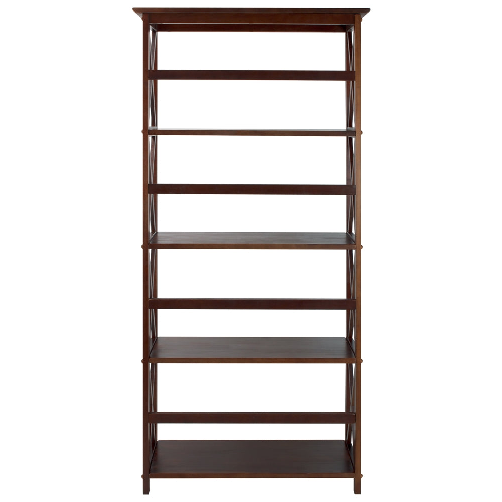 Montego 5-Shelf Bookcase-Walnut - Casual Home