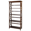 Montego 5-Shelf Bookcase-Walnut - Casual Home