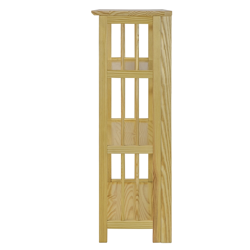 3-Shelf Folding Stackable Bookcase 27.5'' Wide-Natural - Casual Home