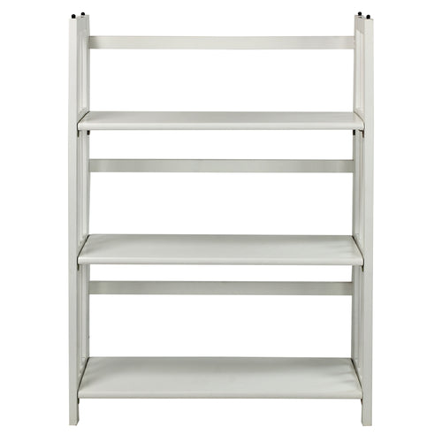 3-Shelf Folding Stackable Bookcase 27.5'' Wide-White - Casual Home