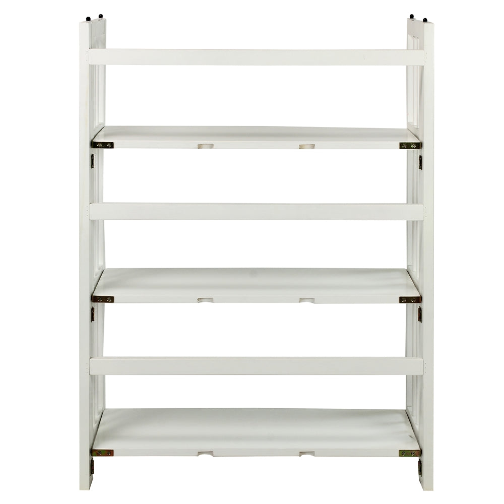 3-Shelf Folding Stackable Bookcase 27.5'' Wide-White - Casual Home