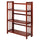 3-Shelf Folding Stackable Bookcase 27.5'' Wide-Mahogany - Casual Home