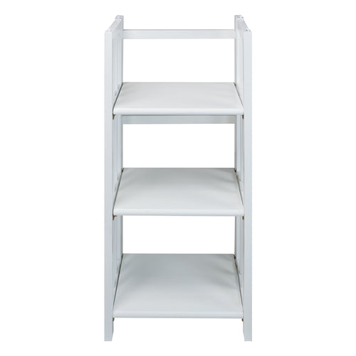 3-Shelf Folding Bookcase 14'' Wide-White - Casual Home