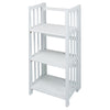 3-Shelf Folding Bookcase 14'' Wide-White - Casual Home