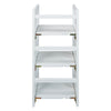 3-Shelf Folding Bookcase 14'' Wide-White - Casual Home