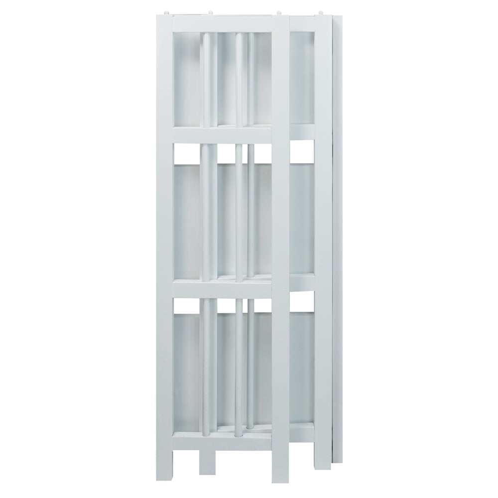 3-Shelf Folding Bookcase 14'' Wide-White - Casual Home