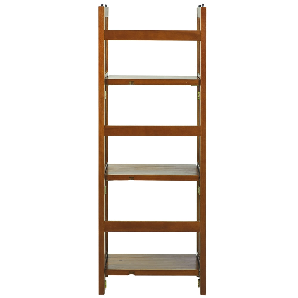 3-Shelf Folding Bookcase 14'' Wide-Honey Oak - Casual Home