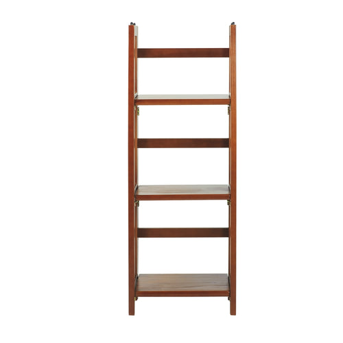 3-Shelf Folding Bookcase 14'' Wide-Mahogany - Casual Home