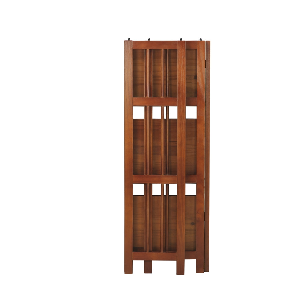 3-Shelf Folding Bookcase 14'' Wide-Mahogany - Casual Home