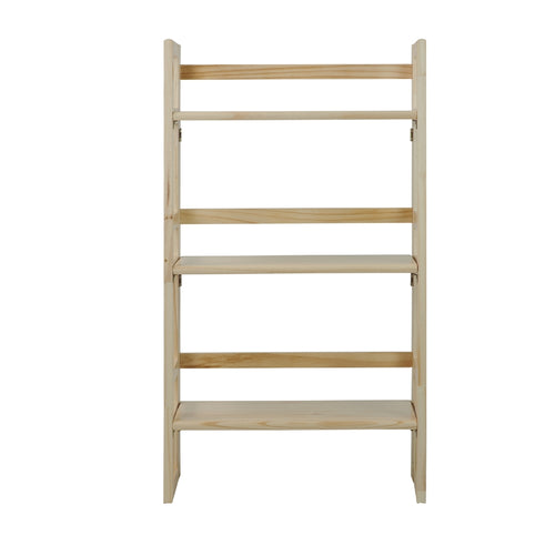 3-Shelf Folding Student Bookcase 20.75'' Wide-Natural - Casual Home