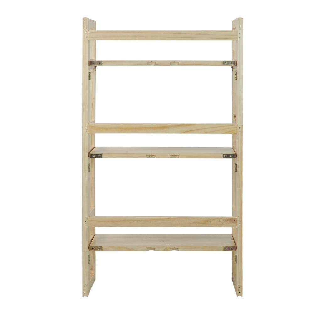 3-Shelf Folding Student Bookcase 20.75'' Wide-Natural - Casual Home
