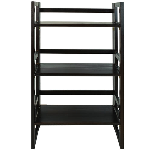 3-Shelf Folding Student Bookcase 20.75'' Wide-Espresso - Casual Home