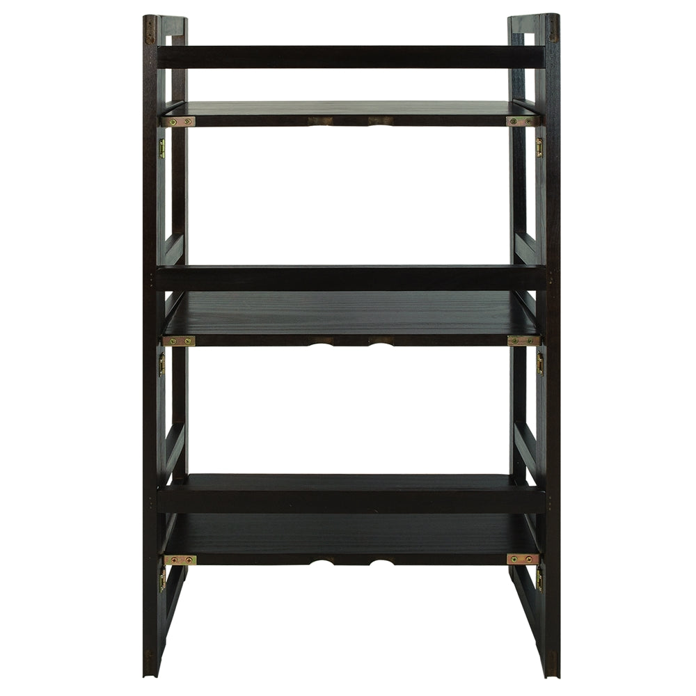 3-Shelf Folding Student Bookcase 20.75'' Wide-Espresso - Casual Home