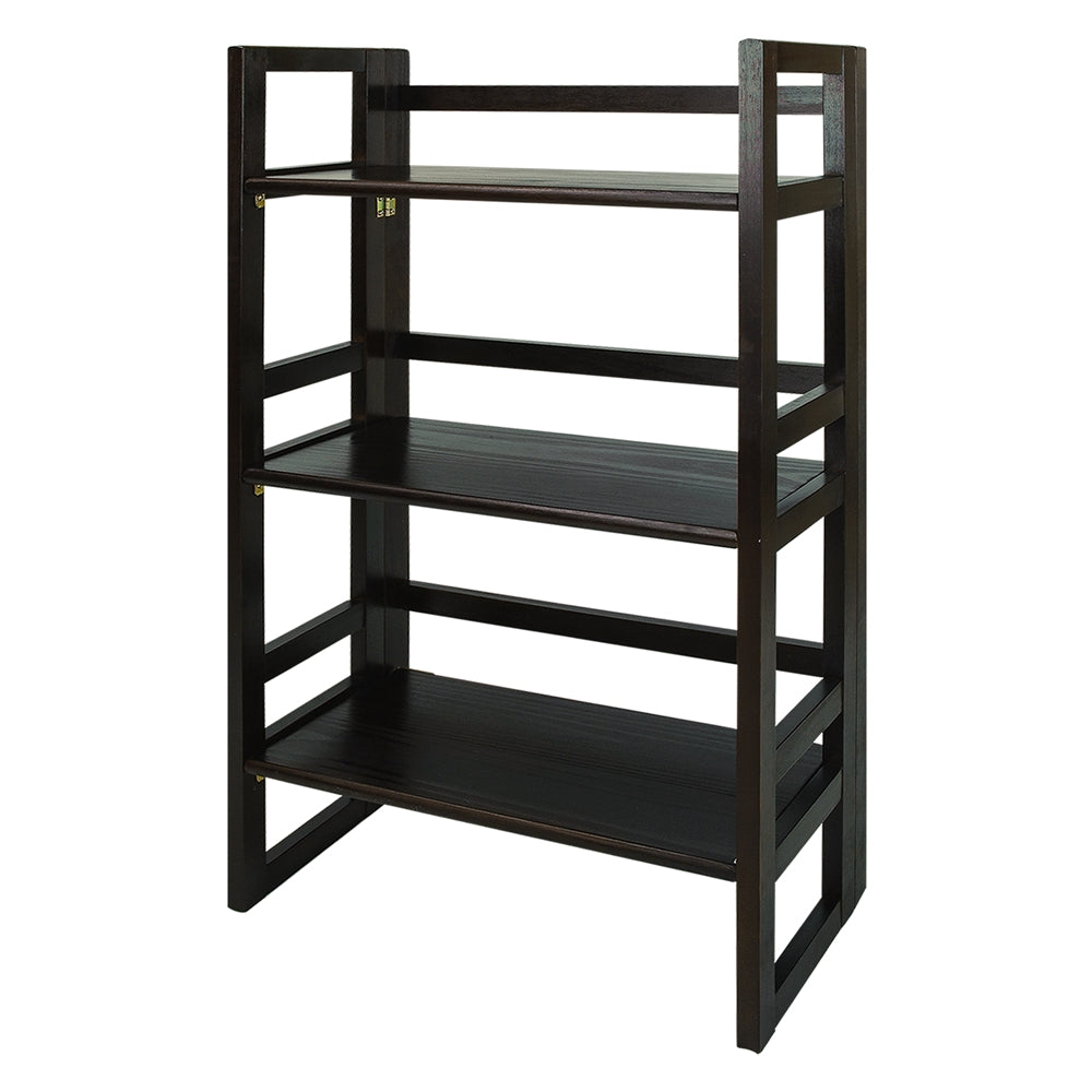 3-Shelf Folding Student Bookcase 20.75'' Wide-Espresso - Casual Home