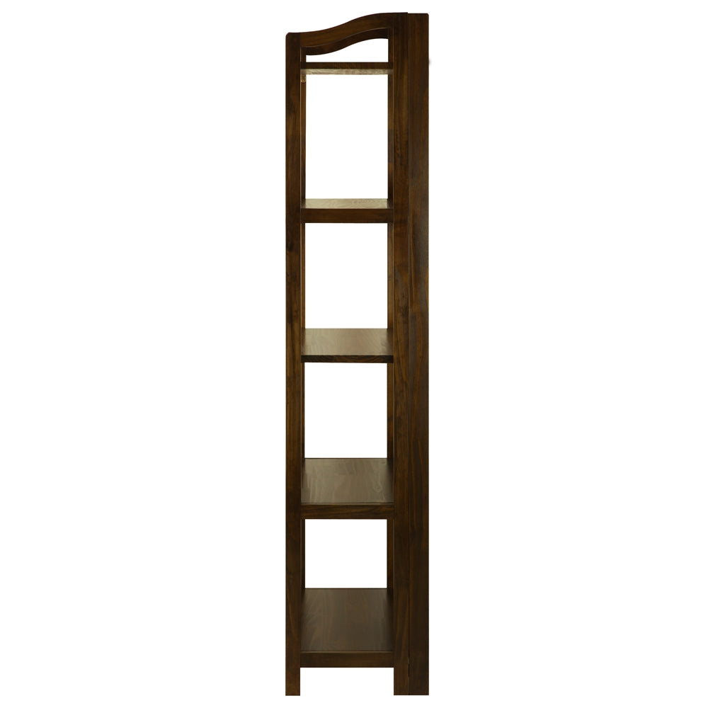 Stratford 5-Shelf Folding Bookcase-Warm Brown - Casual Home