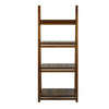 Manhasset Slatted 4-Shelf Folding Bookcase-Warm Brown - Casual Home