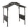8x5 ftBrown Steel Frame 2-Tier BBQ Grill Gazebo with Ceiling Hook and Shelves - Sunjoy