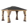 Universal Curtains for 11 ×13 ft Wood Framed Gazebos - Sunjoy
