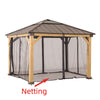 Universal Mosquito Netting for 11 ×11 ft Wood Framed Gazebos - Sunjoy