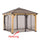 Universal Mosquito Netting for 11 ×11 ft Wood Framed Gazebos - Sunjoy