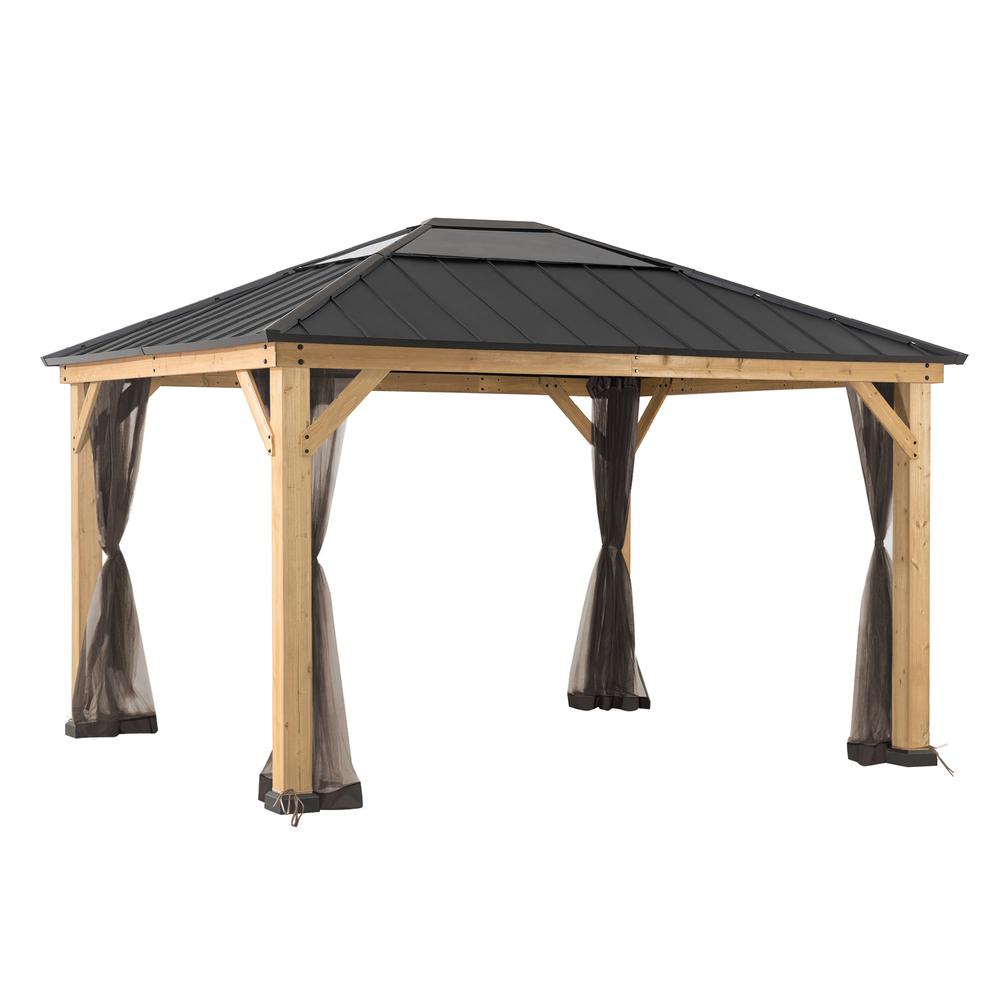 Universal Mosquito Netting for 13 × 15 ft Wood Framed Gazebos - Sunjoy