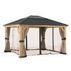 Universal Curtains and Mosquito Netting for 11 ×13 ft Wood Framed Gazebos - Sunjoy