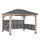 Cameron Cedar Wood Framed Hot Tub Gazebo with Steel and Polycarbonate Hardtop - Sunjoy