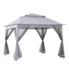 11 ft. x 11 ft. Gray Pop Up Portable Steel Gazebo - Sunjoy