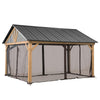 Universal Mosquito Netting for 13 × 15 ft Wood Framed Gazebos - Sunjoy