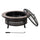 Sunjoy 40 Inch Fire Pit for Outside, Outdoor Round Wood Burning Fire Pit with Steel Mesh Spark Screen, Ceramic Tile Tabletop and Fire Poker, Large Bonfire for Patio and Backyard