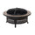 Sunjoy 40 Inch Fire Pit for Outside, Outdoor Round Wood Burning Fire Pit with Steel Mesh Spark Screen, Ceramic Tile Tabletop and Fire Poker, Large Bonfire for Patio and Backyard
